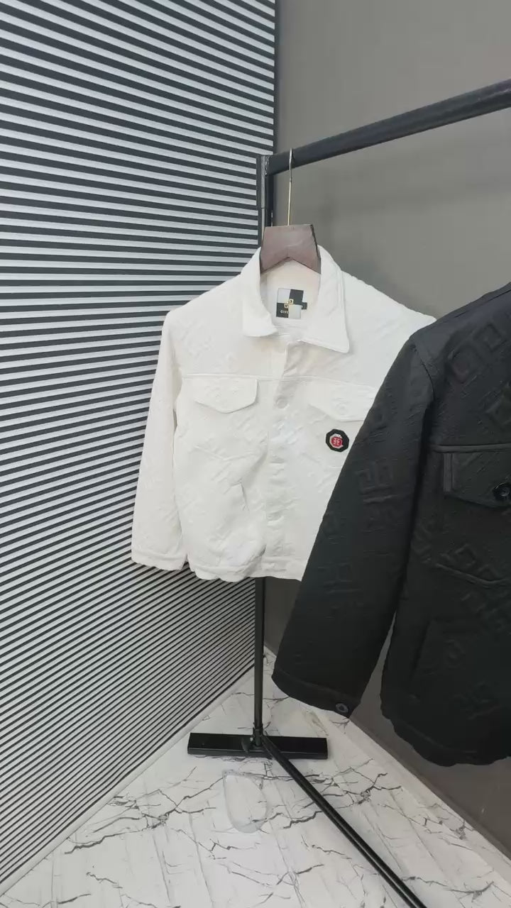 Givenchy WHITE 100% IMPORTED ALL OVER EMBOSSED VERY PREMIUM SHACKET 229